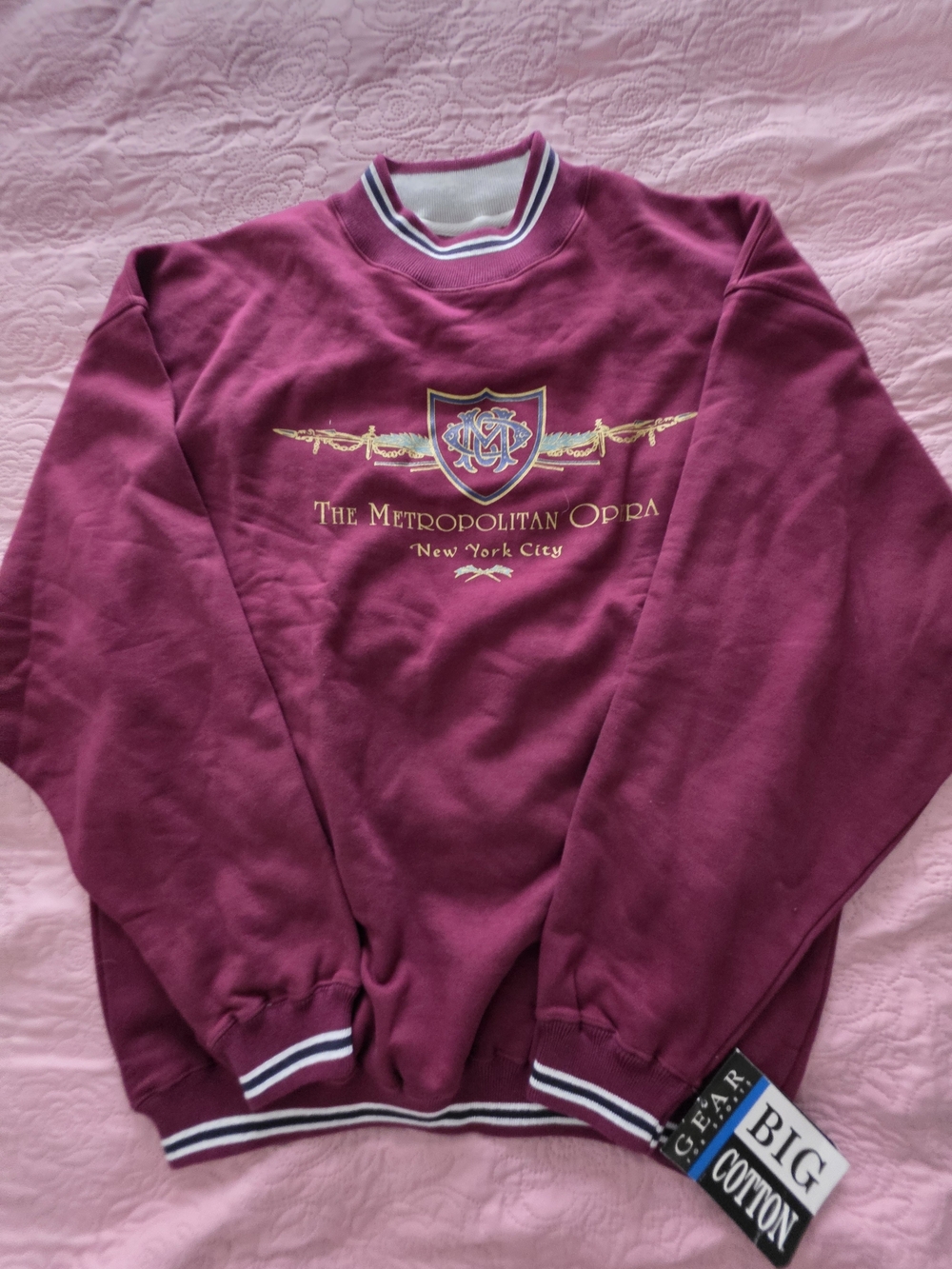 Gear For Sports Burgundy Crewneck with Gold Crest